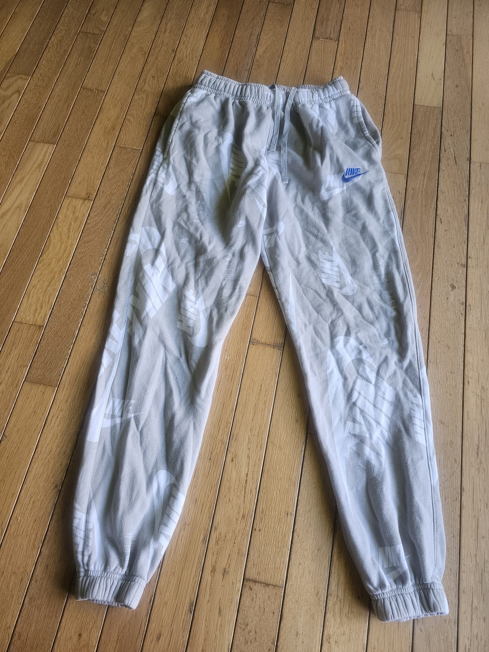 Nike Mens Gray  Logo Jogger Pants Sz Small